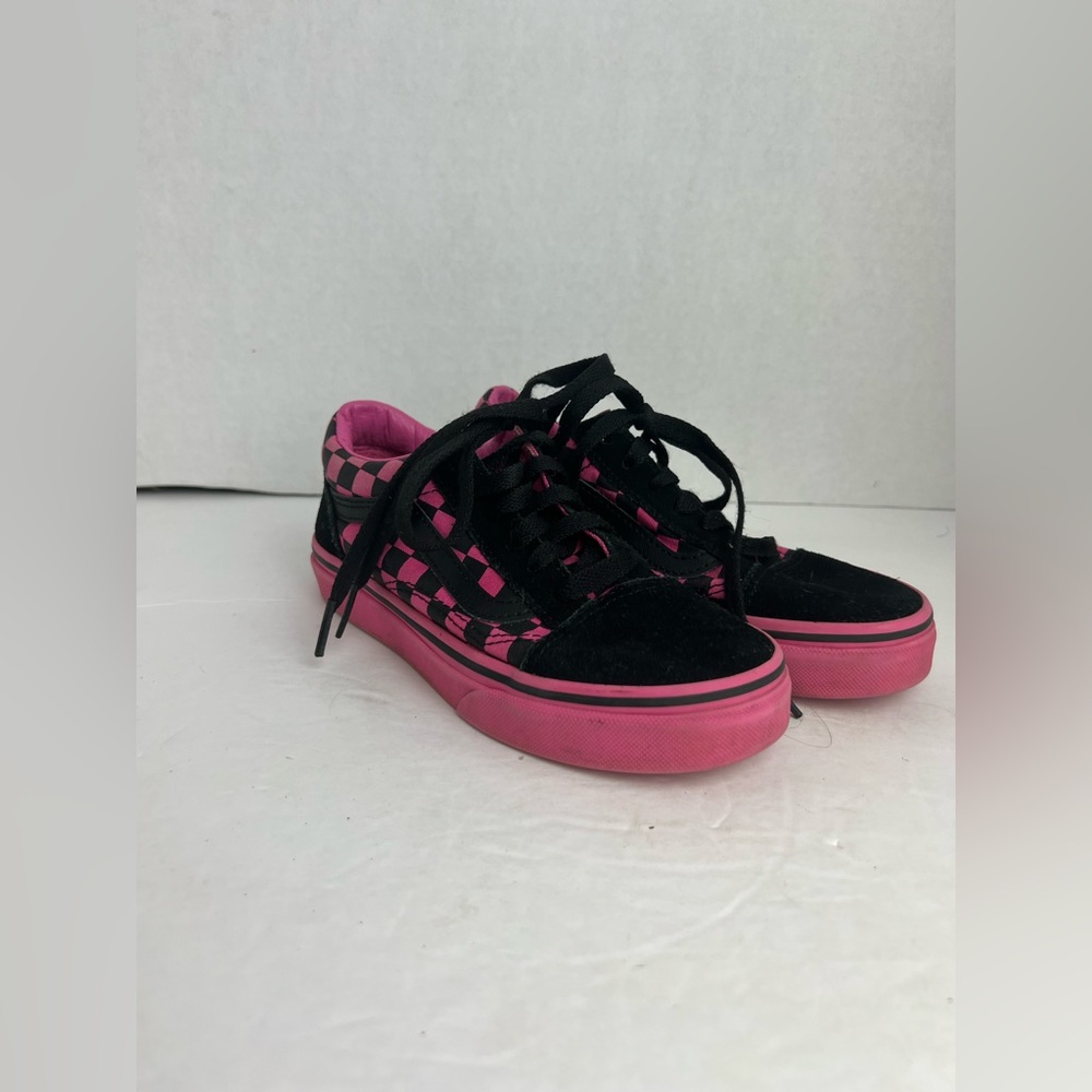 Vans Old Skool Pink & Black Checkerboard